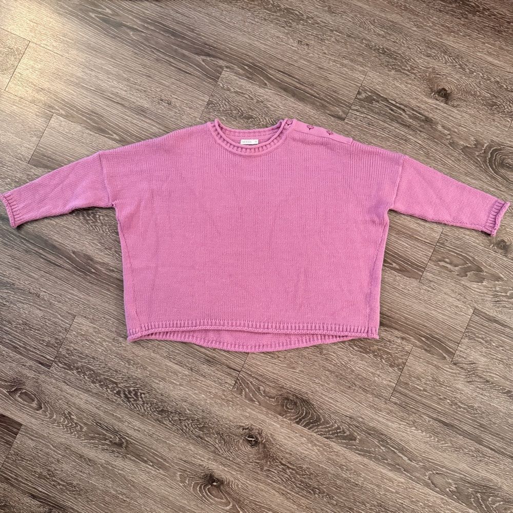 Mersea Purple Shoulder Button Sweater